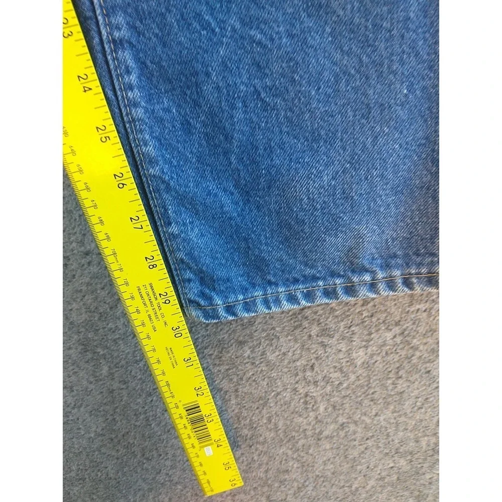Vintage Levis Mens Medium Wash Straight Leg Denim Jeans Blue W34 L30